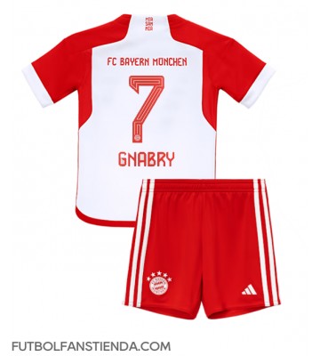 Bayern Munich Serge Gnabry #7 Primera Equipación Niños 2023-24 Manga Corta (+ Pantalones cortos)
